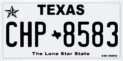 TX license plate CHP8583
