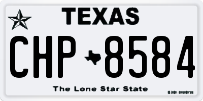 TX license plate CHP8584