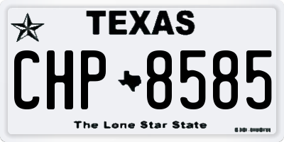 TX license plate CHP8585