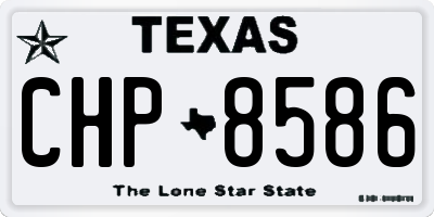 TX license plate CHP8586