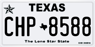 TX license plate CHP8588