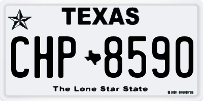 TX license plate CHP8590