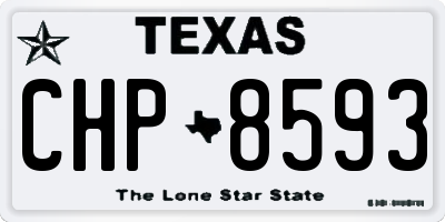 TX license plate CHP8593