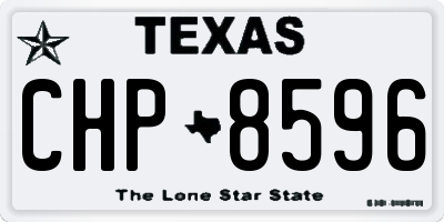 TX license plate CHP8596
