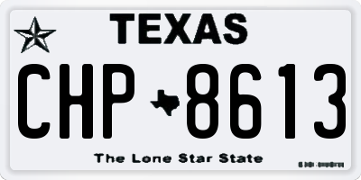 TX license plate CHP8613