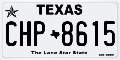 TX license plate CHP8615