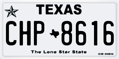 TX license plate CHP8616