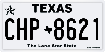 TX license plate CHP8621