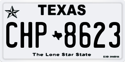 TX license plate CHP8623
