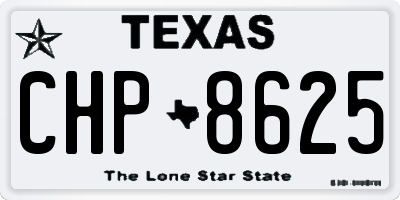 TX license plate CHP8625