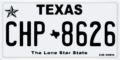 TX license plate CHP8626