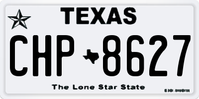 TX license plate CHP8627
