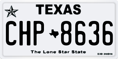 TX license plate CHP8636