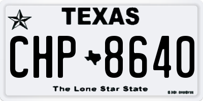 TX license plate CHP8640