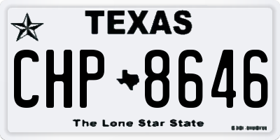 TX license plate CHP8646