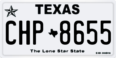 TX license plate CHP8655
