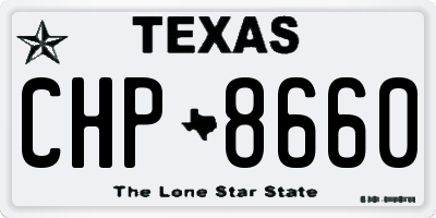 TX license plate CHP8660