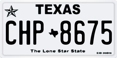 TX license plate CHP8675