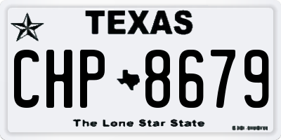 TX license plate CHP8679
