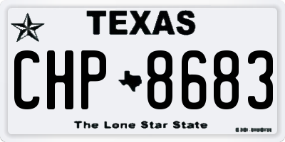TX license plate CHP8683