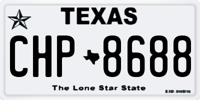 TX license plate CHP8688