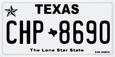 TX license plate CHP8690