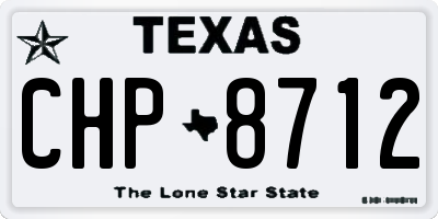TX license plate CHP8712