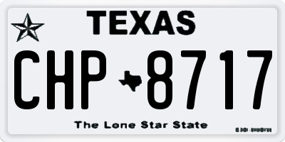 TX license plate CHP8717