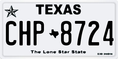 TX license plate CHP8724