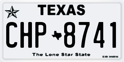 TX license plate CHP8741
