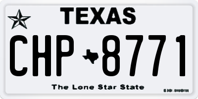 TX license plate CHP8771