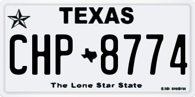 TX license plate CHP8774