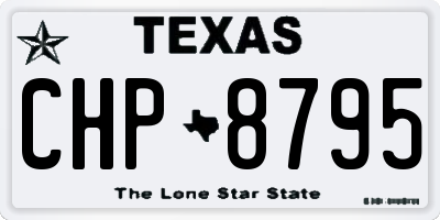 TX license plate CHP8795