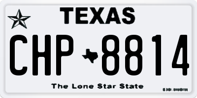 TX license plate CHP8814