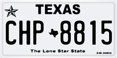 TX license plate CHP8815