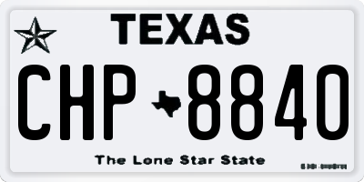 TX license plate CHP8840