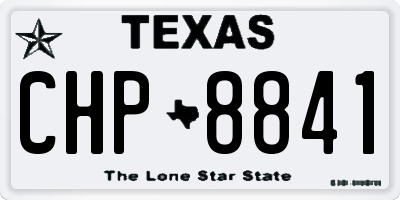 TX license plate CHP8841