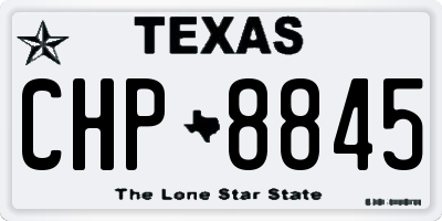 TX license plate CHP8845
