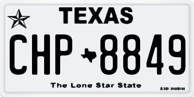 TX license plate CHP8849
