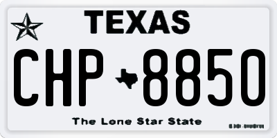 TX license plate CHP8850