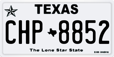 TX license plate CHP8852