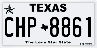 TX license plate CHP8861