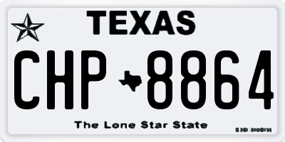 TX license plate CHP8864