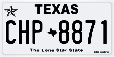 TX license plate CHP8871