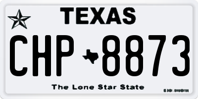 TX license plate CHP8873