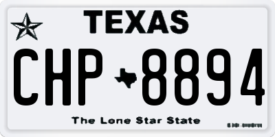 TX license plate CHP8894