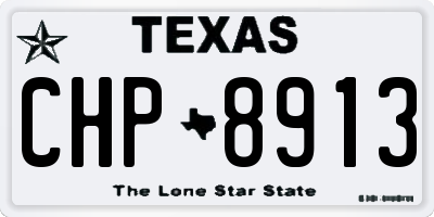 TX license plate CHP8913