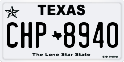 TX license plate CHP8940