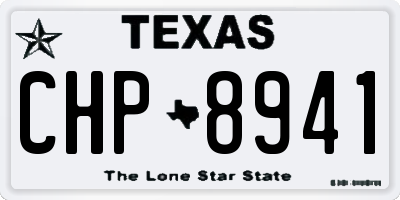 TX license plate CHP8941