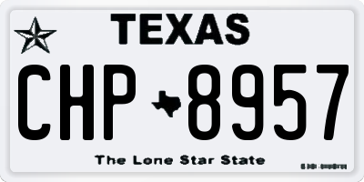 TX license plate CHP8957